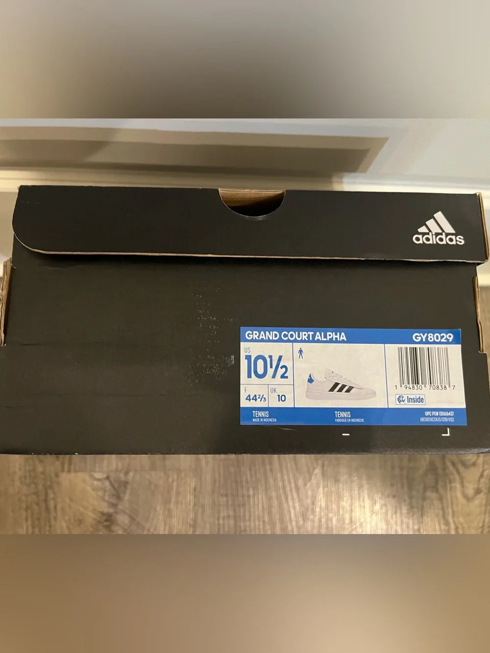 NEW Adidas Grand Court Alpha Low Top Tennis Shoes Men’s 10.5 Sneaker White Black